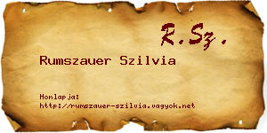 Rumszauer Szilvia névjegykártya