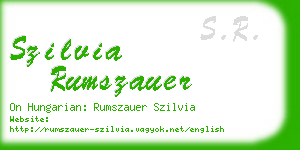 szilvia rumszauer business card